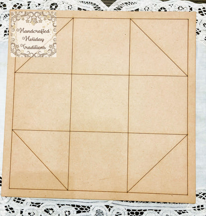 Laser Cut MDF Framed Layered Barn Quilt Squares, Buildable, Plaques, Panels, Blanks, Decoupage, Mixed Media, DIY Crafts