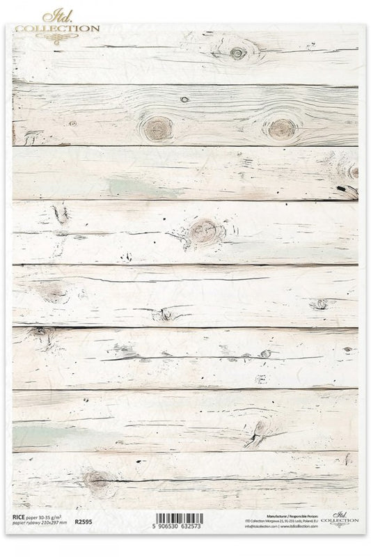 ITD Collection, Rice Paper, White, Boards, Wood Slats, Background, Wallpaper, Decoupage, Mixed Media
