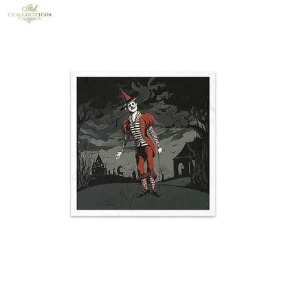 ITD Collection, Rice Paper, Mini Set, Decoupage, Mixed Media, RSM154, 6 sheets, 5.8 x5.8, Halloween, Haunted House, Characters, Dark, Gothic ITD Collection