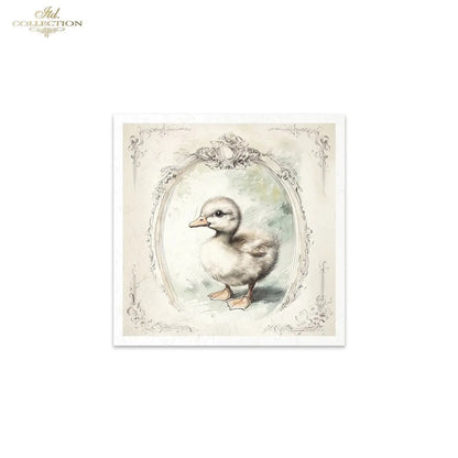ITD Collection, Rice Paper, Mini Set, Ducks, Geese, Ducklings, Rounds, Floral, 6 Sheets, 5x8, RSM119, Decoupage, Mixed Media, RSM162 ITD Collection