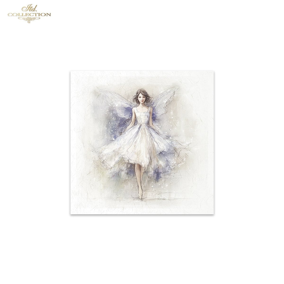 ITD Collection Rice Paper, Mini Set Fairy Ballet Dancers, 6 Sheets, 5x8, Decoupage, Mixed Media