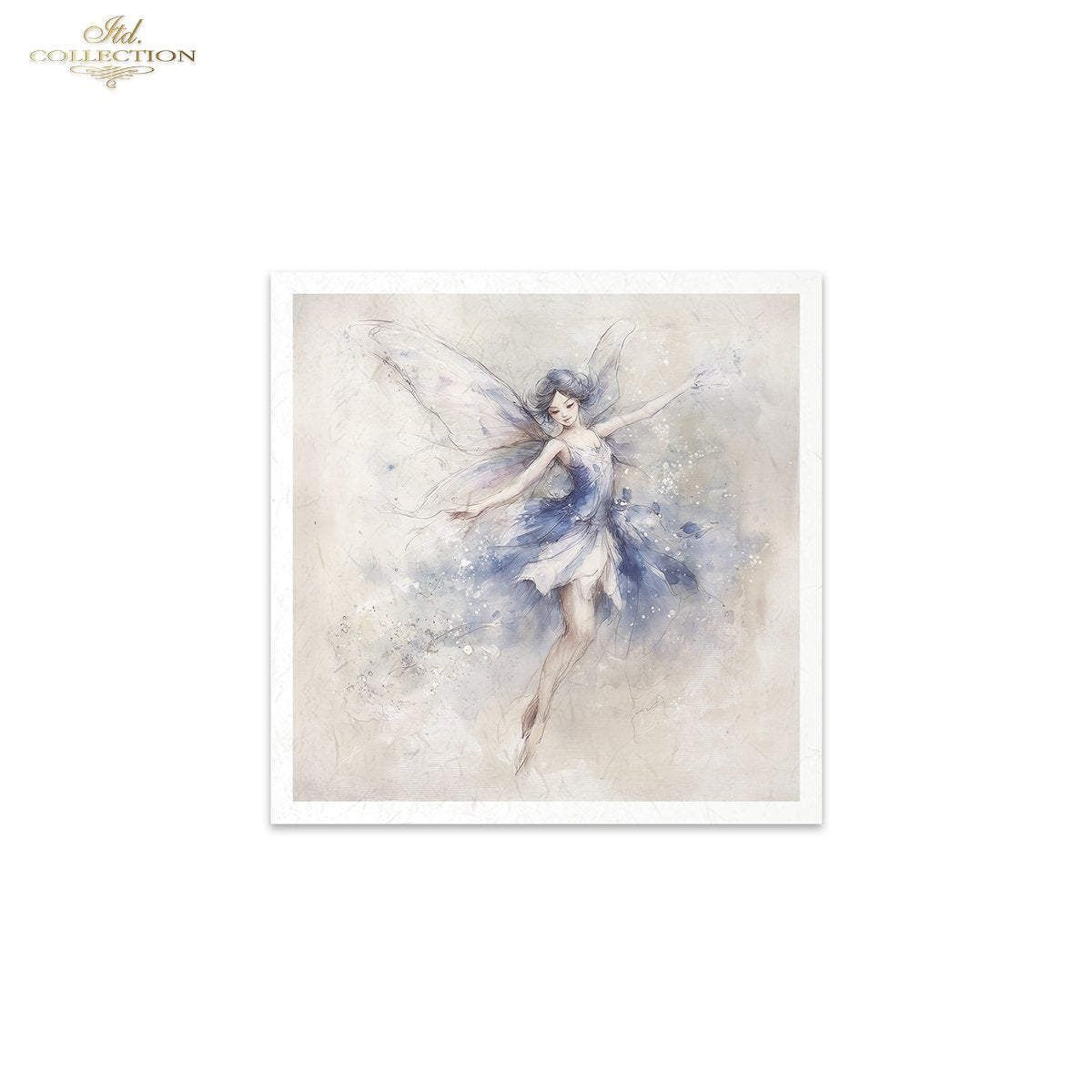 ITD Collection Rice Paper, Mini Set Fairy Ballet Dancers, 6 Sheets, 5x8, Decoupage, Mixed Media