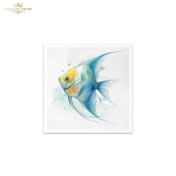 ITD Collection Rice Paper, Mini Set, Watercolor Butterflies, Butterfly Motifs, 6 Sheets, 5x8, Decoupage, Mixed Media