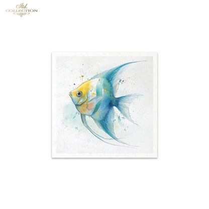ITD Collection Rice Paper, Mini Set, Watercolor Butterflies, Butterfly Motifs, 6 Sheets, 5x8, Decoupage, Mixed Media