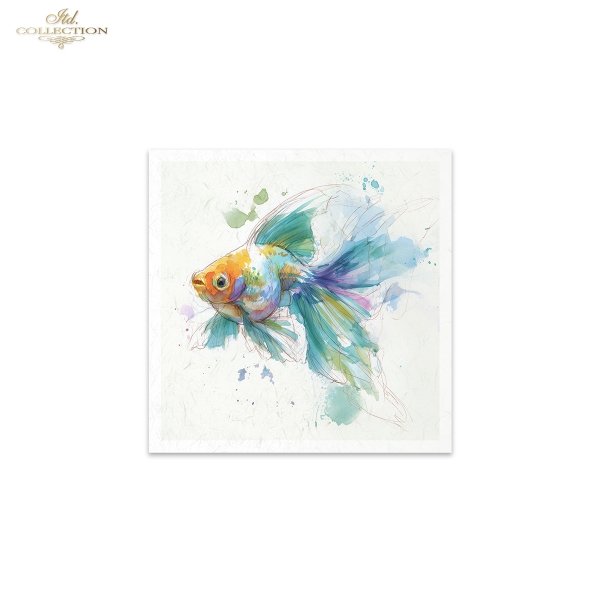 ITD Collection Rice Paper, Mini Set, Watercolor Butterflies, Butterfly Motifs, 6 Sheets, 5x8, Decoupage, Mixed Media