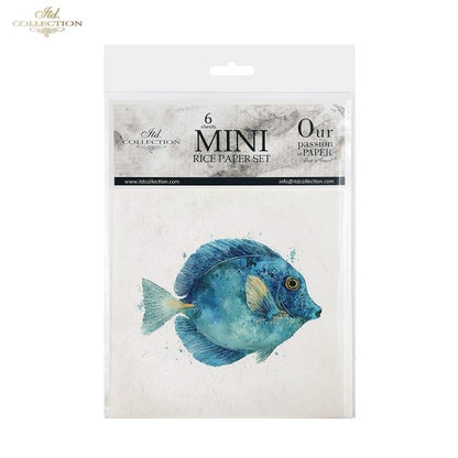 ITD Collection Rice Paper, Mini Set, Watercolor Butterflies, Butterfly Motifs, 6 Sheets, 5x8, Decoupage, Mixed Media