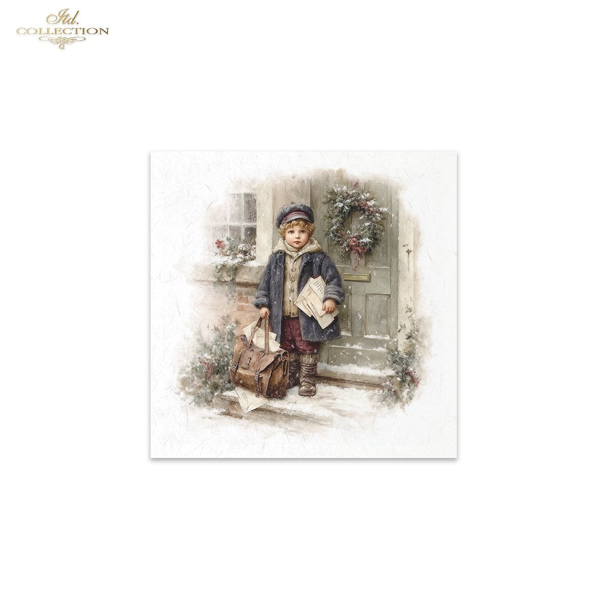 ITD Collection Rice Paper Mini Set | Decoupage, Mixed Media, Christmas Victorian Families, Nostalgic, 6 Sheets 5.8 x 5.8 inches