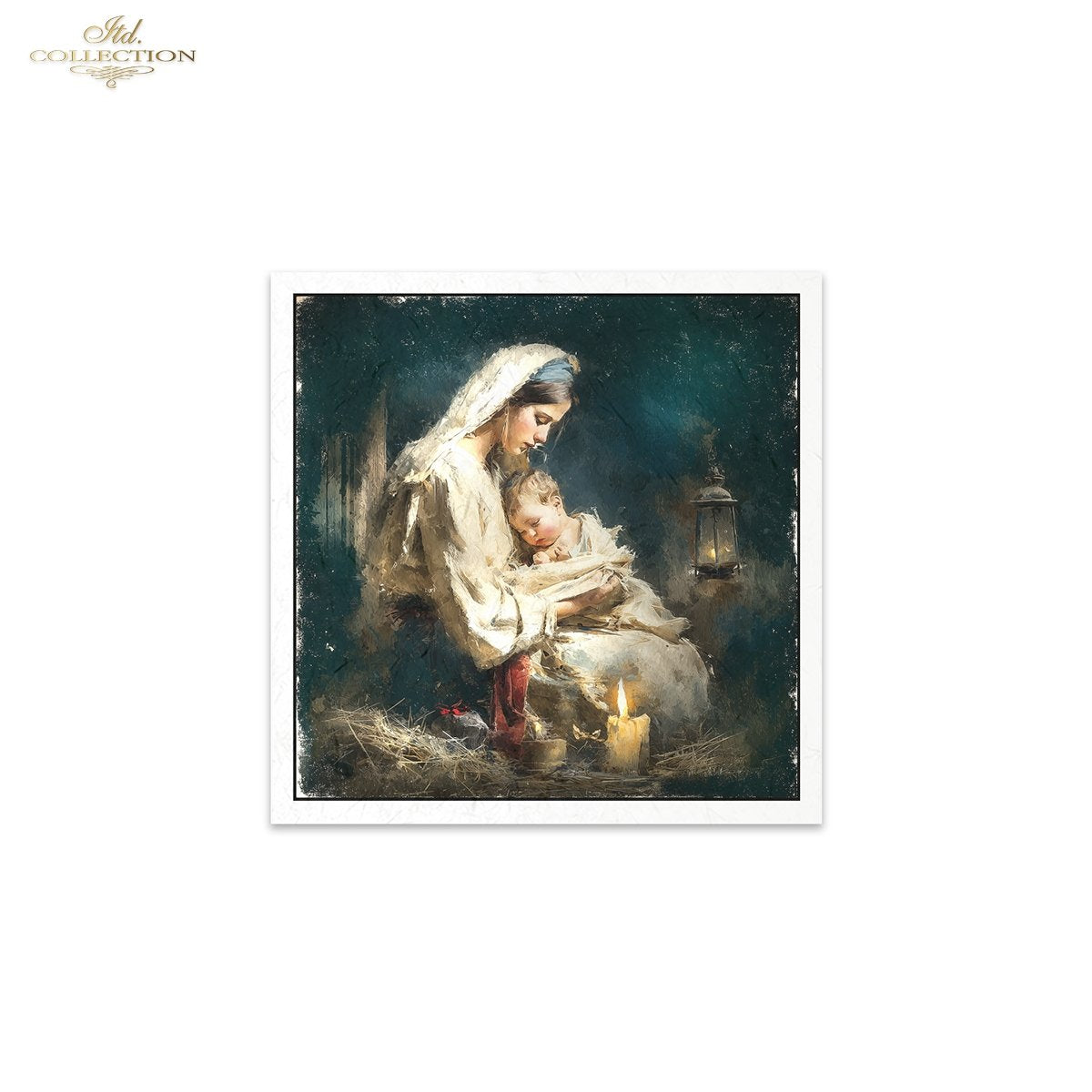 ITD Collection Rice Paper Mini Set | Decoupage, Mixed Media, Christmas Nativity, Angel Scenes, 6 Sheets 5.8 x 5.8 inches
