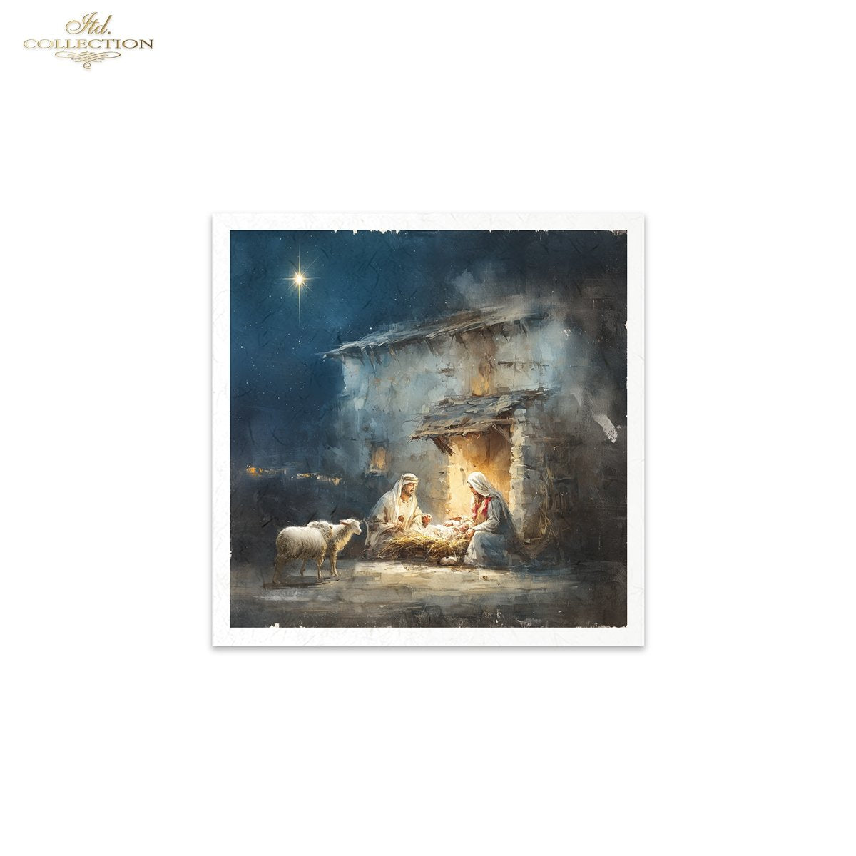 ITD Collection Rice Paper Mini Set | Decoupage, Mixed Media, Christmas Nativity, Angel Scenes, 6 Sheets 5.8 x 5.8 inches