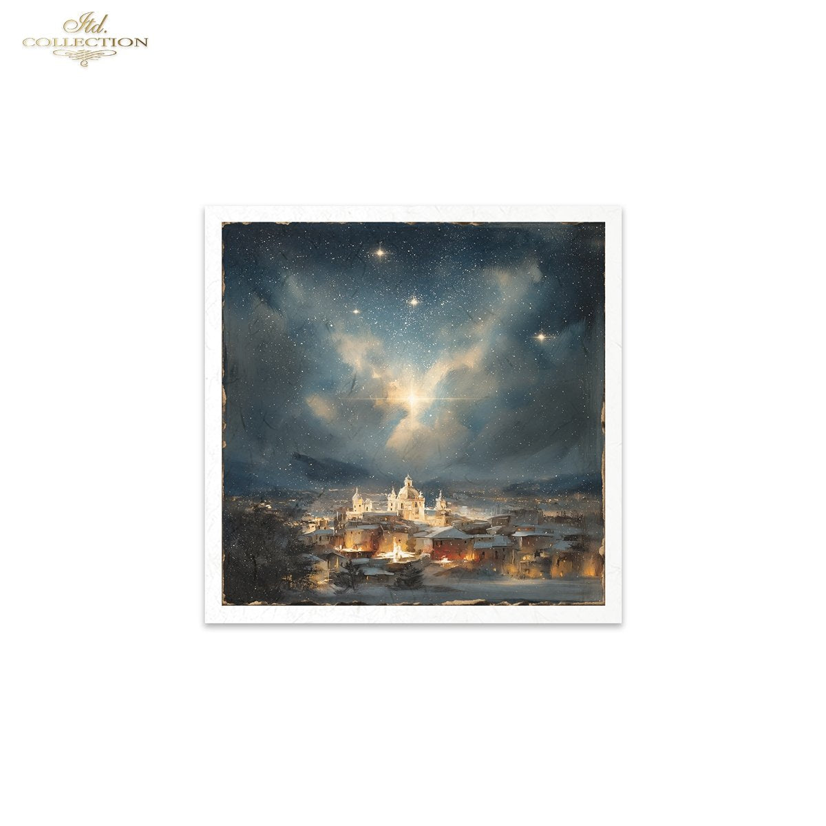ITD Collection Rice Paper Mini Set | Decoupage, Mixed Media, Christmas Nativity Scenes, 6 Sheets 5.8 x 5.8 inches