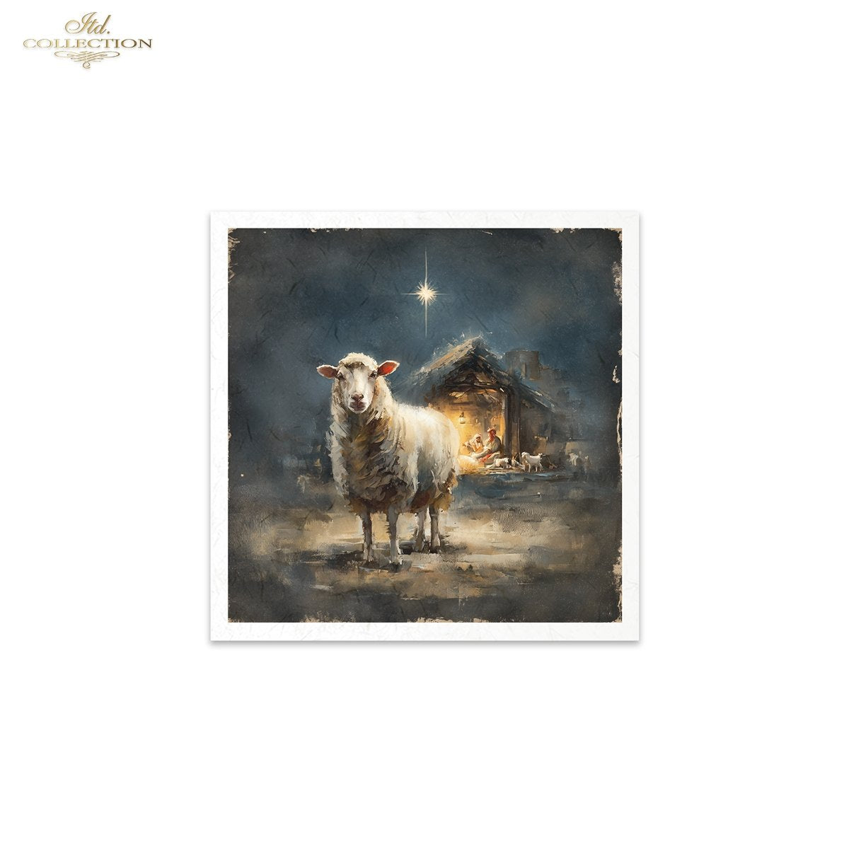 ITD Collection Rice Paper Mini Set | Decoupage, Mixed Media, Christmas Nativity Scenes, 6 Sheets 5.8 x 5.8 inches