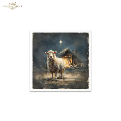 ITD Collection Rice Paper Mini Set | Decoupage, Mixed Media, Christmas Nativity Scenes, 6 Sheets 5.8 x 5.8 inches