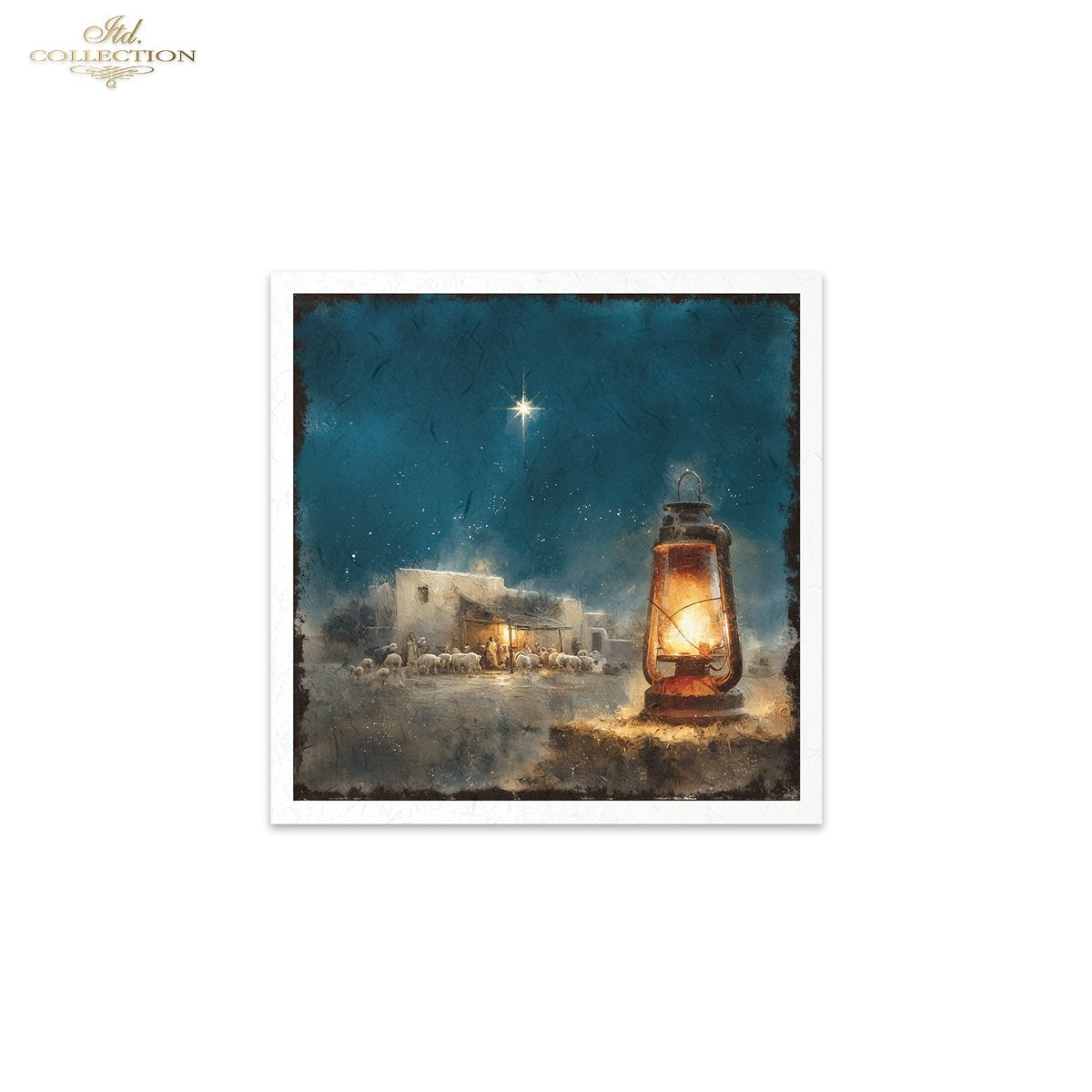 ITD Collection Rice Paper Mini Set | Decoupage, Mixed Media, Christmas Nativity Scenes, 6 Sheets 5.8 x 5.8 inches