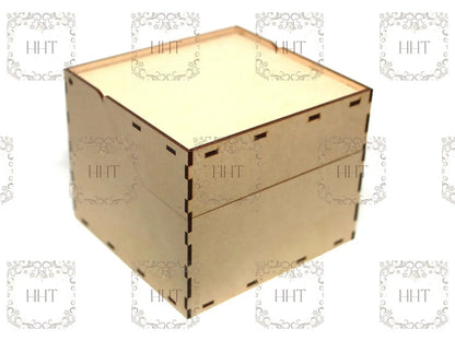 Laser Cut MDF, Recipe, Index, Card Flip Top Box, Base, Blank, Craft, Canvas, Decoupage, Mixed Media, Paintable, 6.5"w x 6.25"d x 5.25"h Handcrafted Holiday Traditions