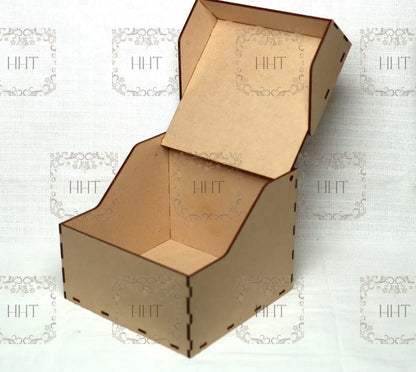 Laser Cut MDF, Recipe, Index, Card Flip Top Box, Base, Blank, Craft, Canvas, Decoupage, Mixed Media, Paintable, 6.5"w x 6.25"d x 5.25"h Handcrafted Holiday Traditions