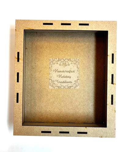 Laser Cut, MDF, Buildable, Shadow Box Kit, Diorama, Display, Blank, Base, Decoupage, Mixed Media, Crafts, 2 Sizes Handcrafted Holiday Traditions