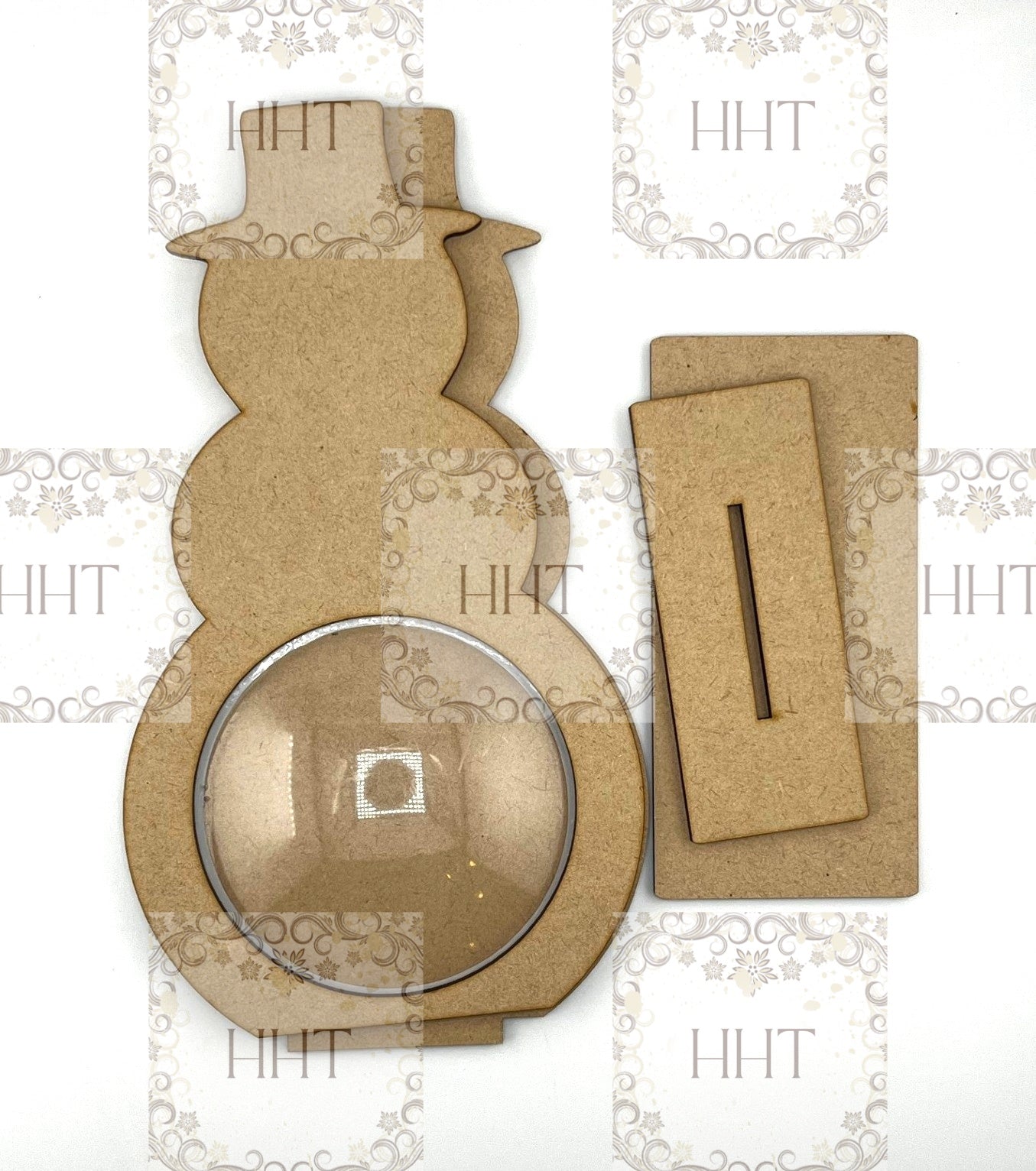 Laser Cut, MDF, Shaker, Christmas Standing Snowman or Snowball, Decorations, Canvas, Blank, Base, Decoupage, Crafts, Mixed Media
