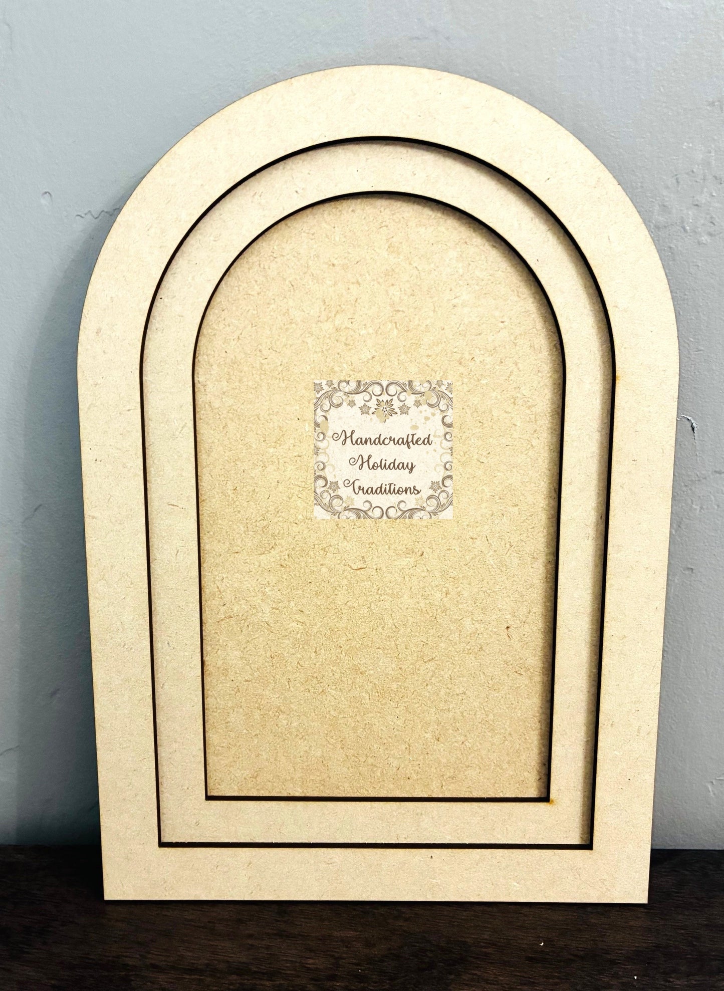 Laser Cut MDF Layered Arched Panel Blank Base Canvas for Decoupage, Mixed Media and Crafts, DIY Craft Base