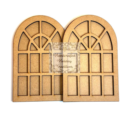 Laser Cut, MDF, Vintage Style, Arched Windows, Base Blank for Decoupage, Mixed Media, Scrapbooking, Set of 4 , 8 pieces Handcrafted Holiday Traditions