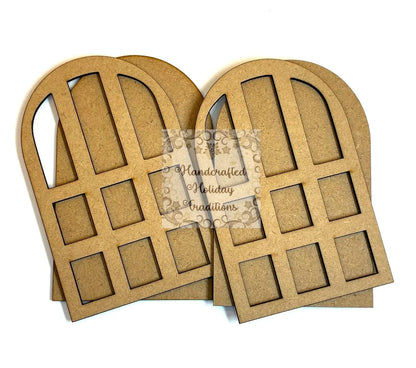 Laser Cut, MDF, Vintage Style, Arched Windows, Base Blank for Decoupage, Mixed Media, Scrapbooking, Set of 4 , 8 pieces Handcrafted Holiday Traditions