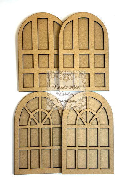 Laser Cut, MDF, Vintage Style, Arched Windows, Base Blank for Decoupage, Mixed Media, Scrapbooking, Set of 4 , 8 pieces Handcrafted Holiday Traditions