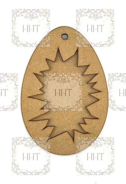 Laser Cut, MDF, Easter, Cracked Egg, Blank, Base, Ornament, Frame Overlay, 2 pc, Crafts, Decoupage, Mixed Media, Small, Large sizes Handcrafted Holiday Traditions