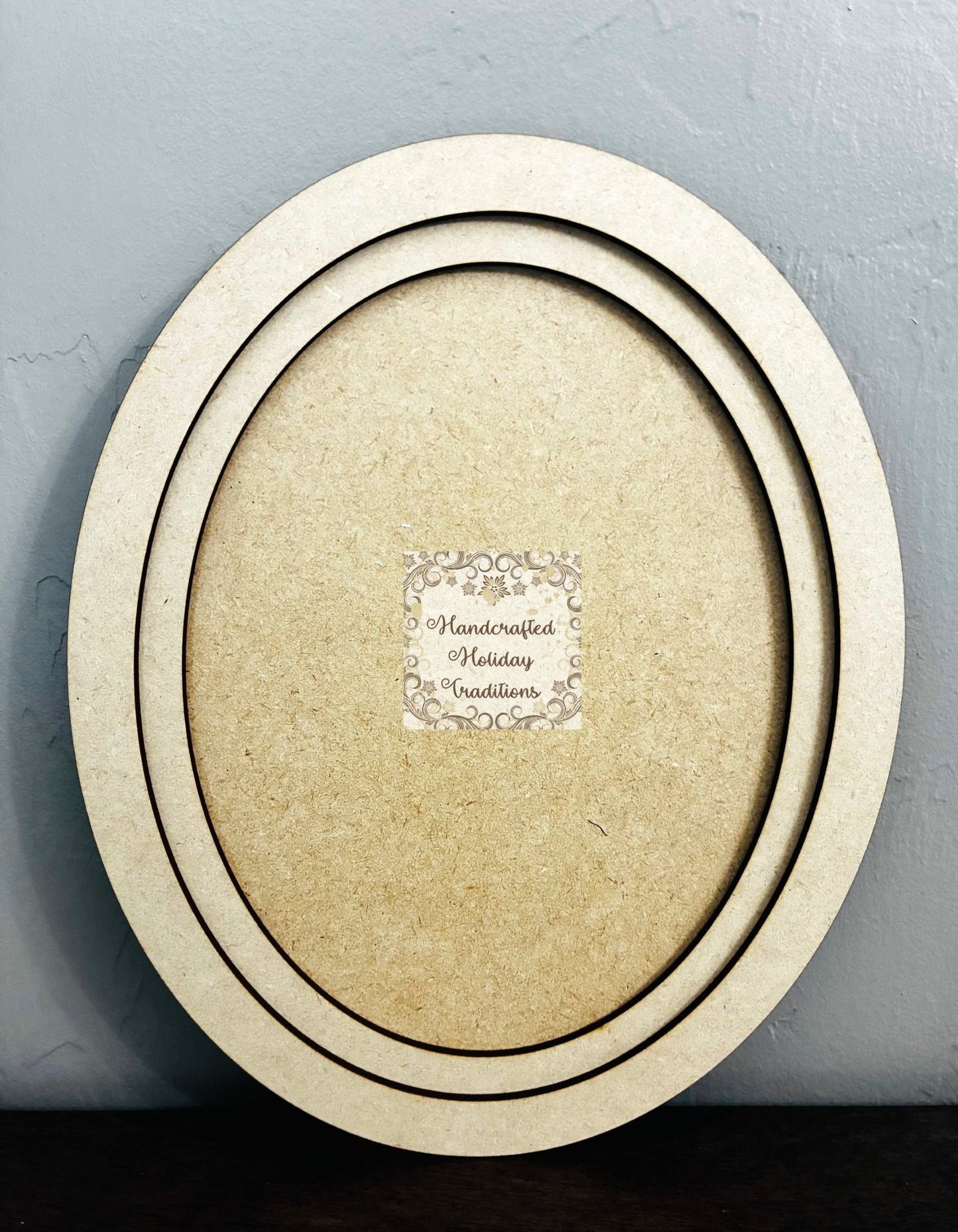 Laser Cut MDF Layered Oval Panel Blank Base Canvas for Decoupage, Mixed Media and Crafts, DIY Craft Base