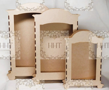 Laser Cut, MDF, Buildable, Shadow Box, Shrine, Alter, Display, Blank, Base, Decoupage, Mixed Media, Crafts, 3 Sizes, Altered Art Kit Handcrafted Holiday Traditions