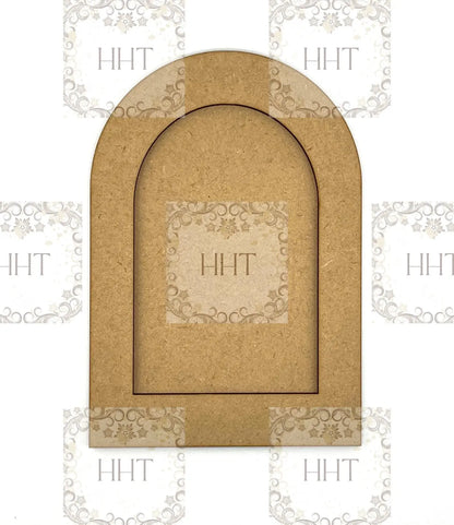 Laser Cut MDF, Framed, Arched, Arch, Panel, Plaque, Blank Base, Canvas for Decoupage, Mixed Media, 2 piece, Creative, Crafts Handcrafted Holiday Traditions