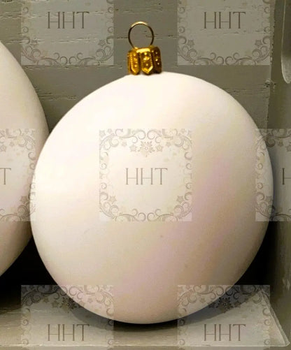 Round Disc Ornament Blanks, White Shatterproof, Bauble Base, Decoupage, Mixed Media, Christmas, Crafts, Plastic, 3 sizes 4.72", 5.11", 8.25" AB Studio