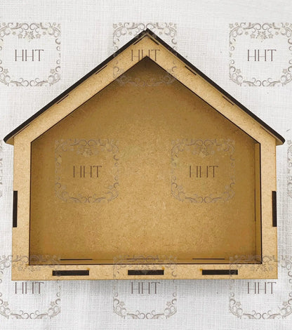Laser Cut MDF, Nativity Barn, Nativity Scene, Shadow Box, Limited Edition, Buildable Blank Base for Decoupage, Crafts, Mixed Media, 2 sizes Handcrafted Holiday Traditions
