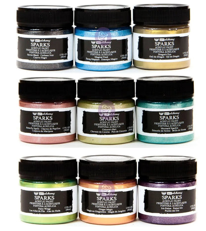 Re-Design Prima, Art Alchemy, High Glimmer, SPARKS Acrylic Paint Re-Design with Prima