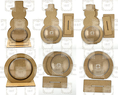 Laser Cut, MDF, Shaker, Christmas Standing Snowman or Snowball, Decorations, Canvas, Blank, Base, Decoupage, Crafts, Mixed Media Handcrafted Holiday Traditions