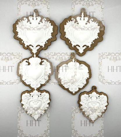 Laser Cut, MDF, Vintage Style LaBlanche Castings, Hearts, Backing, Ornaments, Blank, Base, Decoupage, Mixed Media, Crafts Handcrafted Holiday Traditions