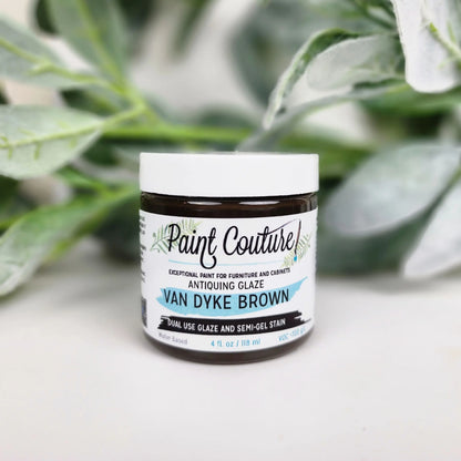 Paint Couture, Glaze, Water-based, metallic, Wood Stain, Top coat, Self-leveling, Antiqued Aged Look, 1 oz Paint Couture!