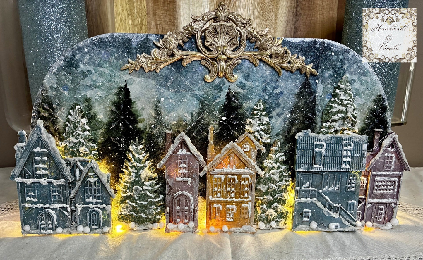 Laser Cut MDF Unfinished Arched Plaque, Panel, Blank Base for Decoupage, Mixed Media, Crafts, 15"w x 8" h