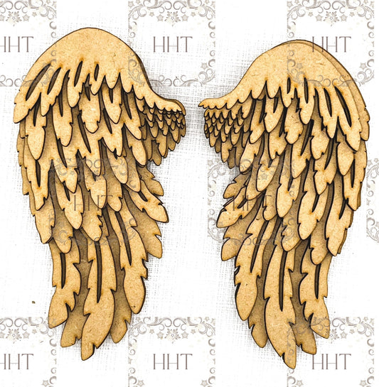 Laser Cut MDF, Wings Set, 7 layers, 14 pieces total, 3 sizes for Decoupage and Mixed Media