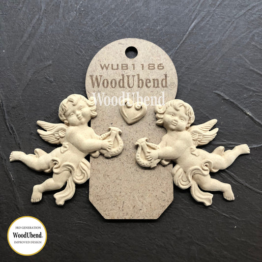 WoodUbend, Little Angels, Set 3 Pieces, WUB1186, 6.3 × 1.18 in