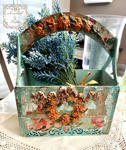 Laser Cut MDF Basket | Buildable Blank Base for Decoupage, Mixed Media, Painting, Craft Projects, 13 Pieces, 5.75”w x 7.75”l x 10”h