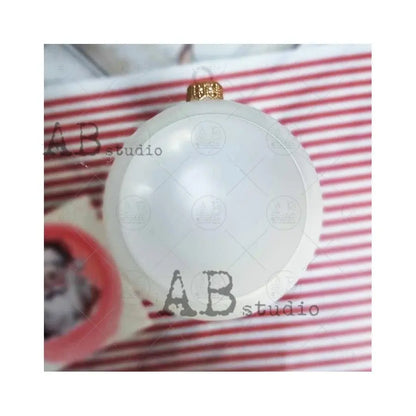 Blank Canvas Concave, Ornament, Bauble, Decoupage, Mixed Media, Paintable, Shatterproof, Christmas Ornaments, White Plastic, 10 cm, 12 cm AB Studio