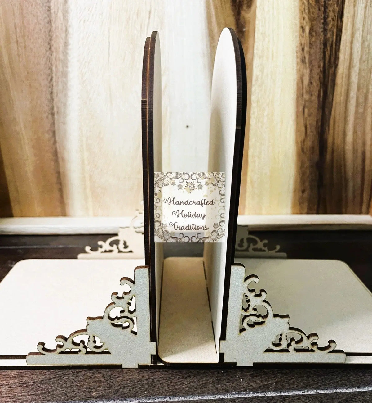 Laser Cut, MDF, Bookend Set, Vintage Style, Home Decor, Blank, Base ...