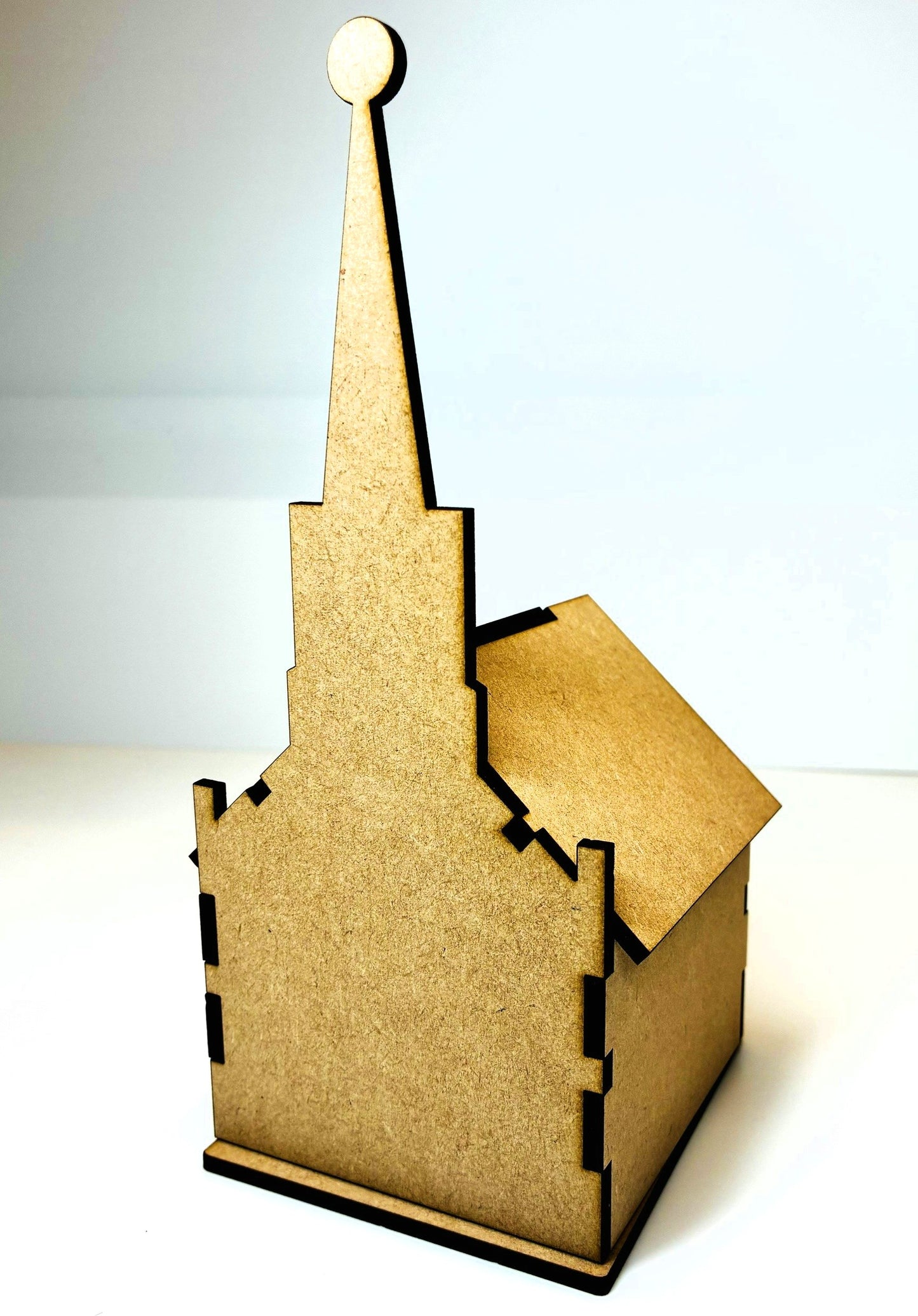 Laser Cut MDF, Church, Base, 3D Buildable, House of Faith, Decoupage Queen Mold Base