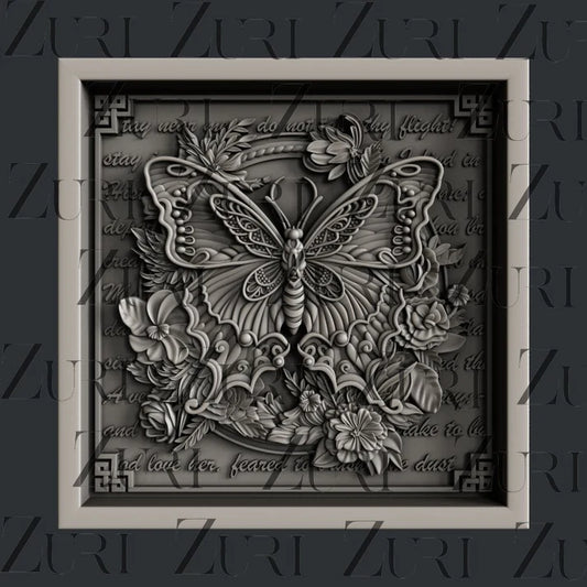 Zuri Silicone Mould, Butterfly Coaster, Functional Objects Collection, 4″ x 4″ x 0.31″