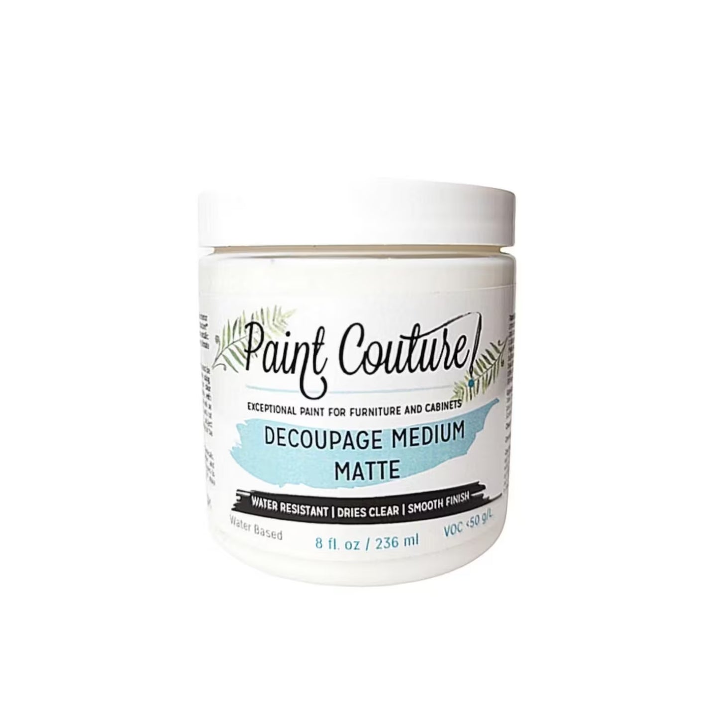 Paint Couture Decoupage Medium, Glue, Water-based, Mixed Media, Crafts, Matte, 8 oz