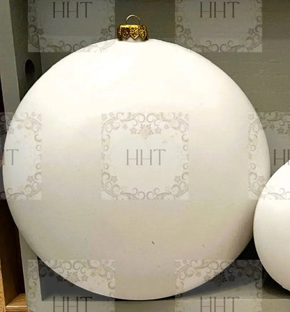 Round Disc Ornament Blanks, White Shatterproof, Bauble Base, Decoupage, Mixed Media, Christmas, Crafts, Plastic, 3 sizes 4.72", 5.11", 8.25" AB Studio