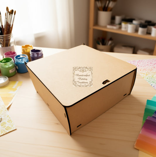 Laser Cut MDF Flip Top Box, Blank Base, Unfinished, Paintable, Decoupage, Mixed Media, Home Decor, Crafts