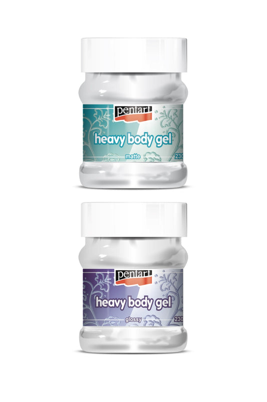 Pentart, Heavy Body Gel, Glossy Transparent or Matte Opaque, 230 ml