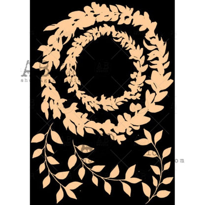 AB Studio Laser Cut Chipboard 1/16" thick, embellishments, mixed media ID-314 Leaves, Vine Frames, Scrapbooking, Card making 5-piece set AB Studio