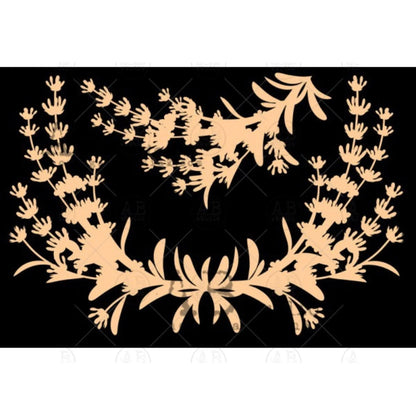 AB Studio Laser Cut Chipboard 1/16", embellishment, mixed media ID-284, Floral, Leaf Vine Garland, Scrapbooking, Card making 2-piece set AB Studio