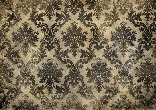 Decoupage Queen Weathered Damask DQRP_0260-A4 Rice Paper for Decoupage 8.3" X 11.7", background, Wallpaper